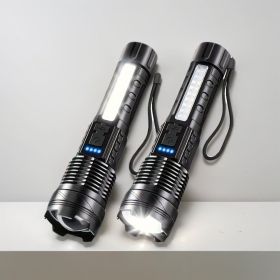 Two Pieces Of A76 Flashlights Can Handle All Situations Of Outdoor Exploration And Emergency Lighting. They Are A Must-have For Every Family (Color: Black)