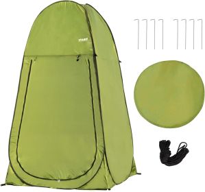Camping Shower Tent 7FT Instant Up Privacy Tents, Portable Toilet Tent Outdoor Dressing Room, Foldable Camp Sun Shelter For Beach Fishing (Color: Green)